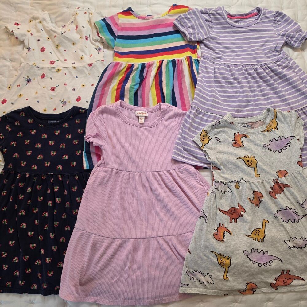 Girls Short sleeve Dress lot (6 items) 5T